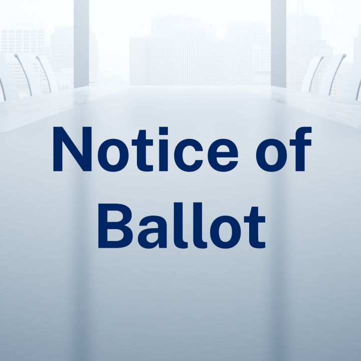 Notice of ballot for the 2026 election of 2 architects to the Board
